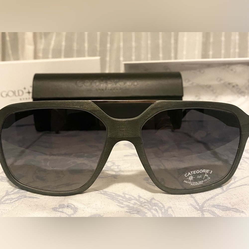 Gold & Wood Sunglasses